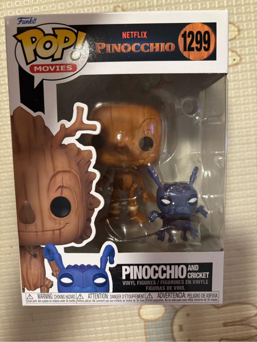 Funko Pinocchio & Cricket Vinyl Figure - Brown & Blue